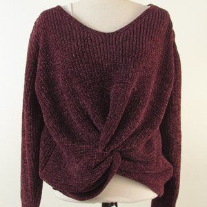 Twisted front sweater pullover
